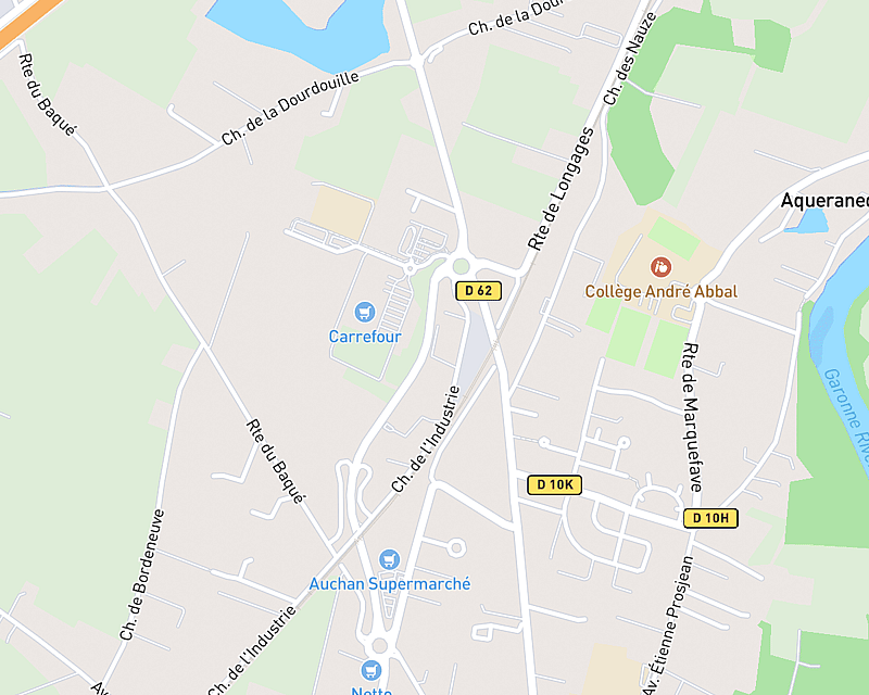 Une carte affichant l'emplacement de Clinique AniCura Volvestre à Carbonne