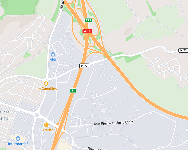 Une carte affichant l'emplacement de Clinique AniCura LorraineVet à Ludres