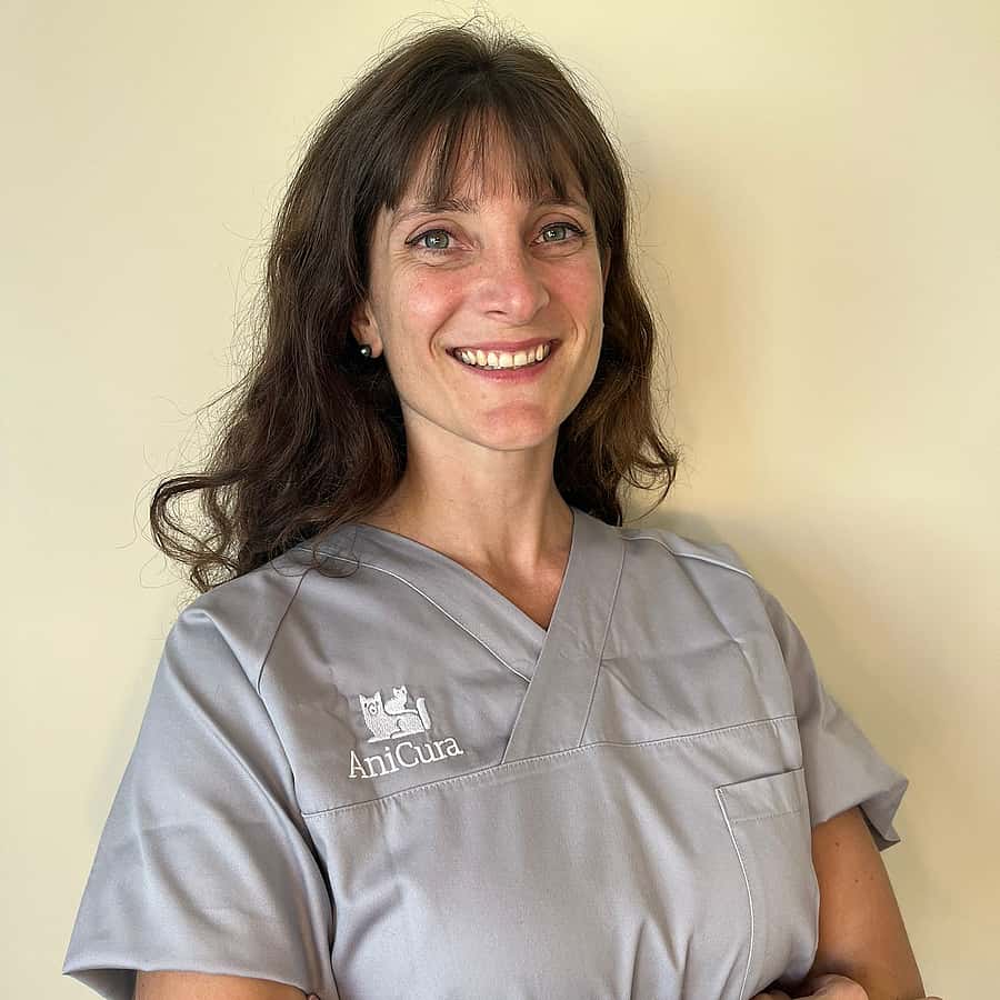 Dr. Vet. Auger, vétérinaire au sein du service de chirurgie de la clinique AniCura Zebrasoma à Strasbourg