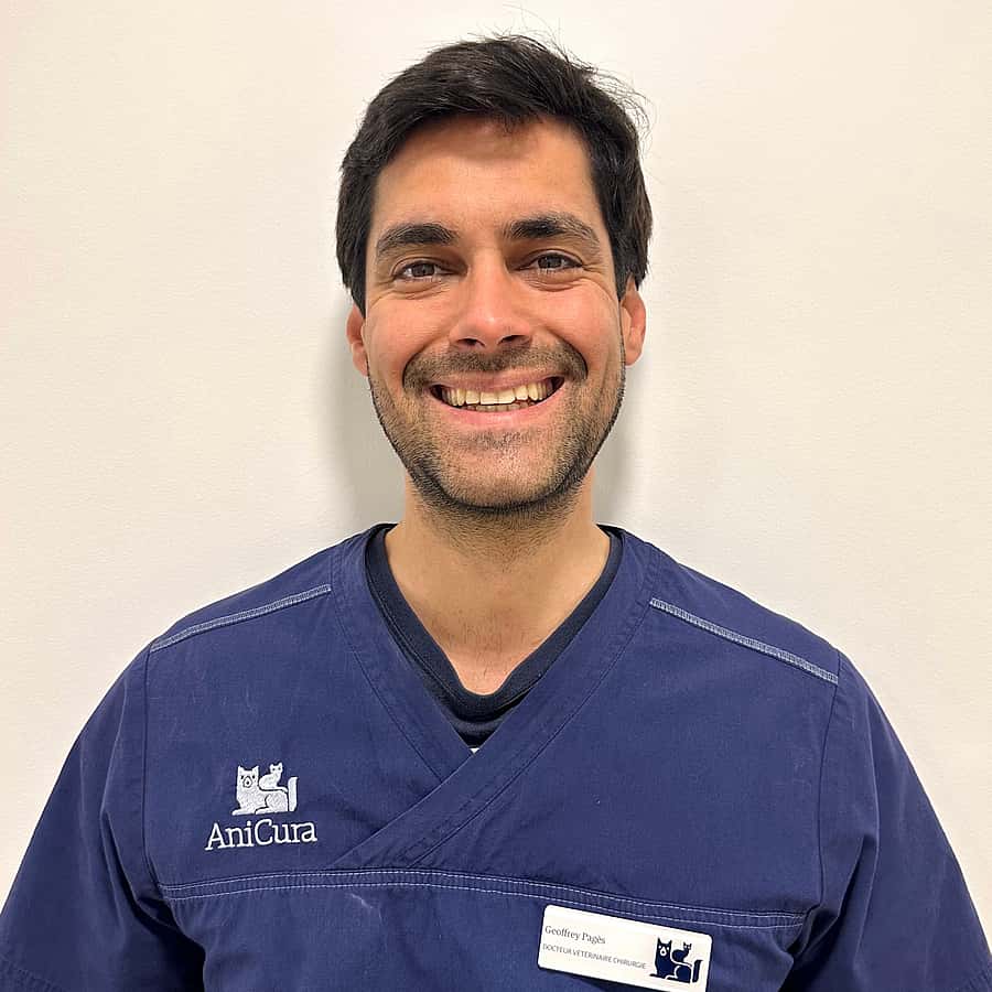 Dr. Vet. Geoffrey Pagès, Résident en chirurgie des animaux de compagnie au CHV Aquivet (près de Bordeaux)