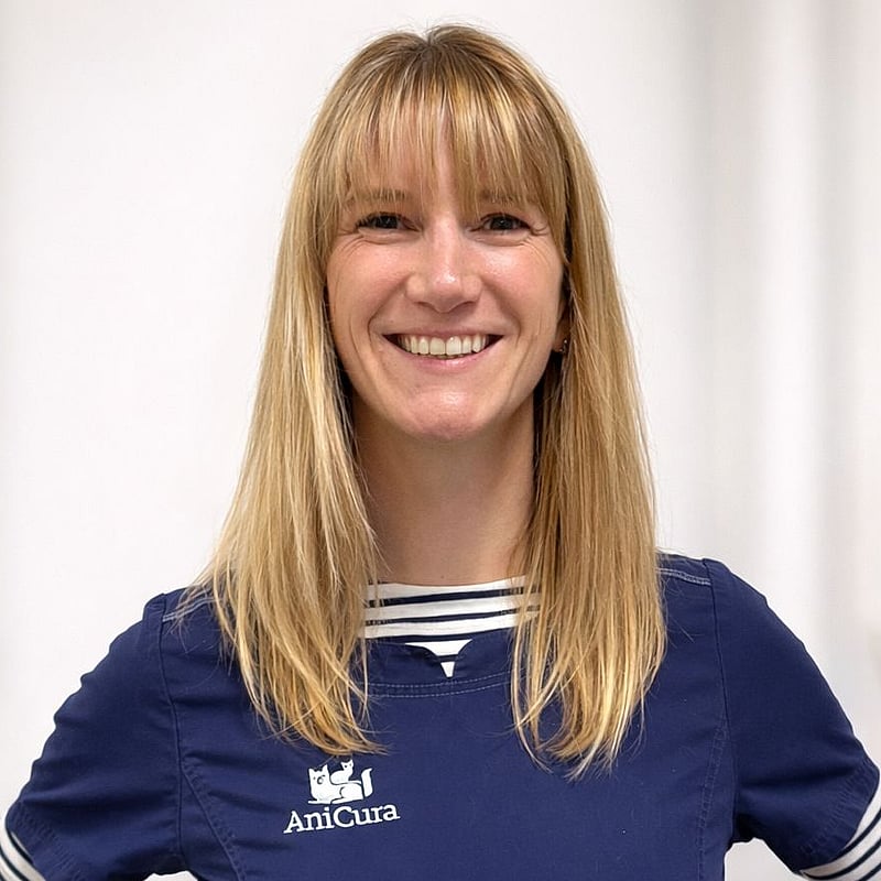 Photo de Dr. Vet. Tiberghien, Clinicienne Au Sein Du Service De Rééducation Fonctionnelle Et Physiothérapie